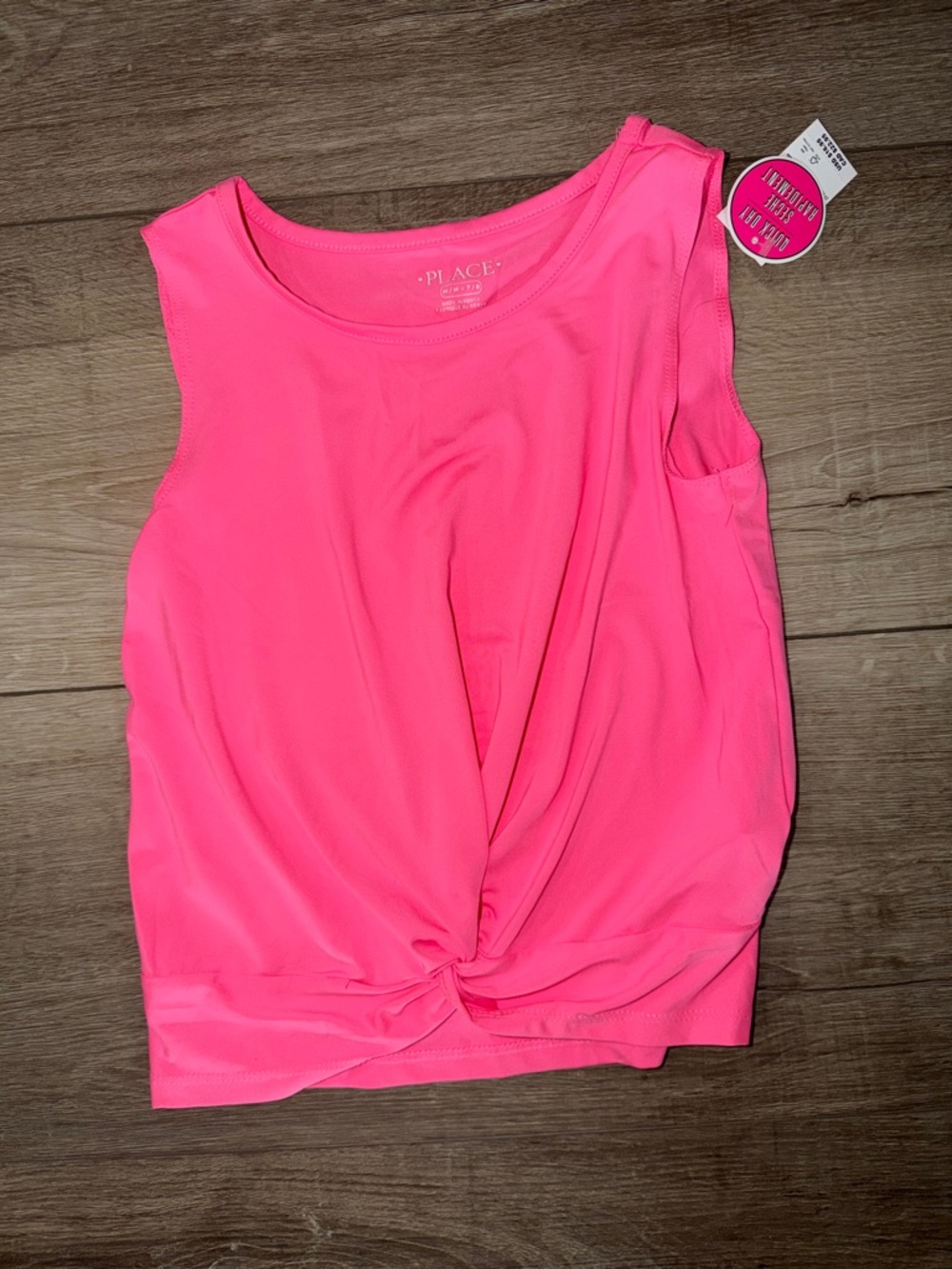 The Children's Place Neon Pink Twist-Front Tank Top